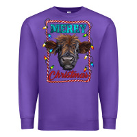 Purple Merry Christmas Calf Premium Sweatshirt - RanaPortraitStore