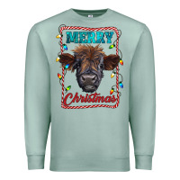 Seafoam Merry Christmas Calf Premium Sweatshirt - RanaPortraitStore