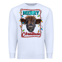 White Merry Christmas Calf Premium Sweatshirt - RanaPortraitStore