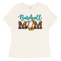 Bone western leopard serape wooden sunflowers  turquoise glitter mom baseba Ladies Tee - Artiststas