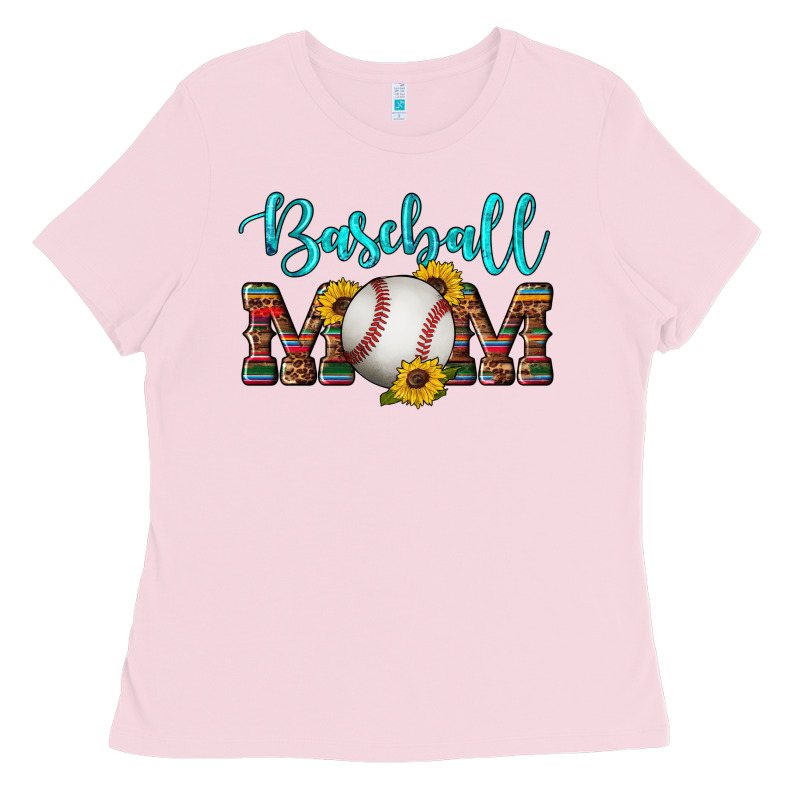 Western Leopard Serape Wooden Sunflowers  Turquoise Glitter Mom Baseba Ladies Tee by Artiststas | Teevron