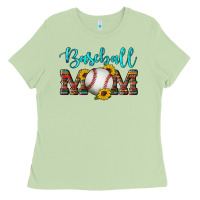 Matcha western leopard serape wooden sunflowers  turquoise glitter mom baseba Ladies Tee - Artiststas
