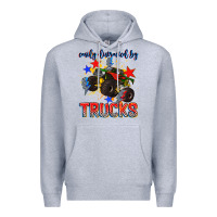 Heather Grey easily distracted by trucks Premium Hoodie - AdoDesignShop