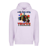 Lilac easily distracted by trucks Premium Hoodie - AdoDesignShop