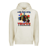Oatmeal Heather easily distracted by trucks Premium Hoodie - AdoDesignShop