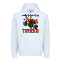 White easily distracted by trucks Premium Hoodie - AdoDesignShop