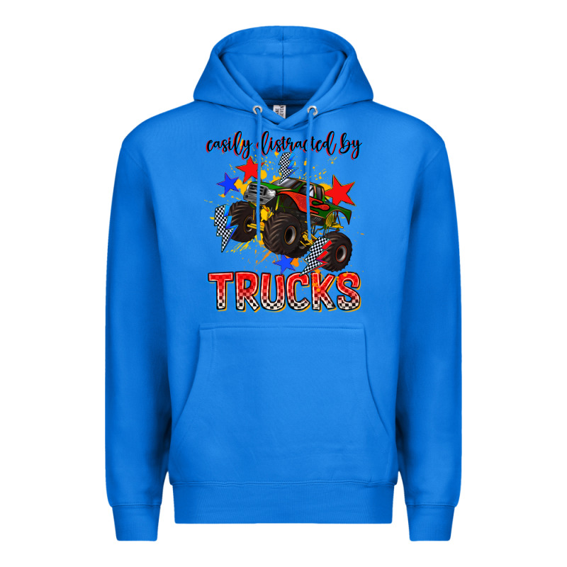 Easily Distracted By Trucks Premium Hoodie by AdoDesignShop | Teevron