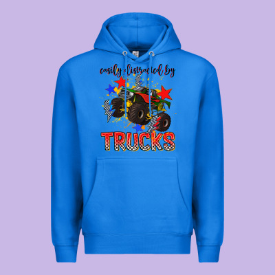 Easily Distracted By Trucks Premium Hoodie Designed By Adodesignshop