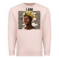 Pale Pink afro man black king i am Premium Sweatshirt - texasbilliewilder
