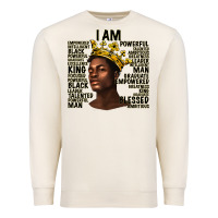Sandshell afro man black king i am Premium Sweatshirt - texasbilliewilder