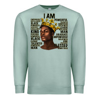 Seafoam afro man black king i am Premium Sweatshirt - texasbilliewilder