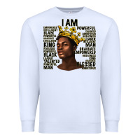 White afro man black king i am Premium Sweatshirt - texasbilliewilder