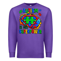 Purple autism is his superpower ripped Premium Sweatshirt - Zillion Design Studio