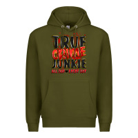 Army Green true crime junkie all day every day Premium Hoodie - JahusDesignShop