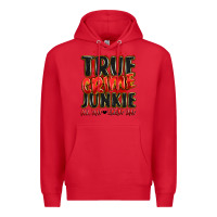 Red true crime junkie all day every day Premium Hoodie - JahusDesignShop