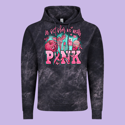 In October We Wear Pink Vintage Hoodie Designed By Adodesignshop