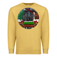 Antique Gold Black Angus Cattle Merry Christmas Premium Sweatshirt - RanaPortraitStore