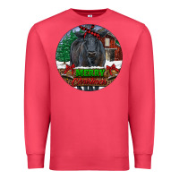 Cardinal Black Angus Cattle Merry Christmas Premium Sweatshirt - RanaPortraitStore