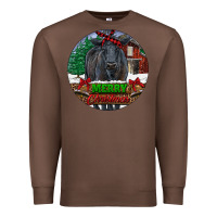 Chestnut Black Angus Cattle Merry Christmas Premium Sweatshirt - RanaPortraitStore