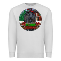 Dove Grey Black Angus Cattle Merry Christmas Premium Sweatshirt - RanaPortraitStore