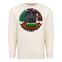 Sandshell Black Angus Cattle Merry Christmas Premium Sweatshirt - RanaPortraitStore