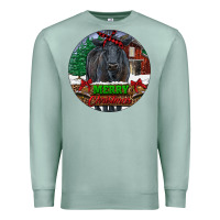 Seafoam Black Angus Cattle Merry Christmas Premium Sweatshirt - RanaPortraitStore