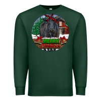 Sports Green Black Angus Cattle Merry Christmas Premium Sweatshirt - RanaPortraitStore