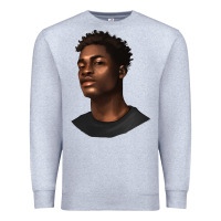 Heather Grey afro man Premium Sweatshirt - texasbilliewilder