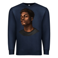 Navy afro man Premium Sweatshirt - texasbilliewilder