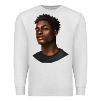 Oatmeal Heather afro man Premium Sweatshirt - texasbilliewilder