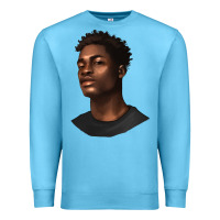 Ocean Blue afro man Premium Sweatshirt - texasbilliewilder