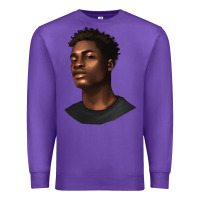 Purple afro man Premium Sweatshirt - texasbilliewilder
