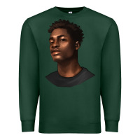 Sports Green afro man Premium Sweatshirt - texasbilliewilder