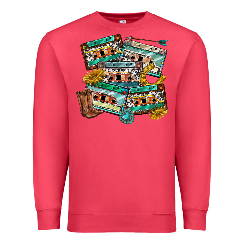 90s Country Casette Tapes Premium Sweatshirt by texasbilliewilder | Teevron