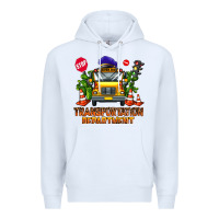 White transportation department Premium Hoodie - AdoDesignShop