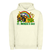 Pigment Pistachio i dig st patrick s day bulldozer Urban Hoodie - JahusDesignShop