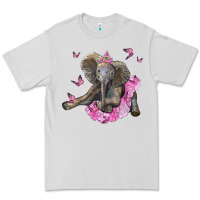 Dove Grey baby elephant with tutu Premium Tee - LillyAllenDesigns