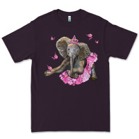 Plum baby elephant with tutu Premium Tee - LillyAllenDesigns