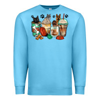 Ocean Blue german shepherd black and grey cat coffee cups Premium Sweatshirt - Zillion Design Studio