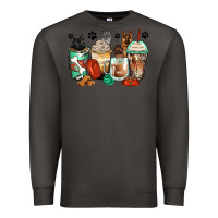 Smoke german shepherd black and grey cat coffee cups Premium Sweatshirt - Zillion Design Studio
