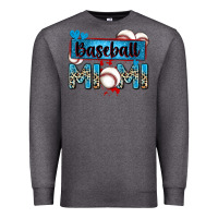 Charcoal Heather baseball mimi with leopard Premium Sweatshirt - Zillion Design Studio