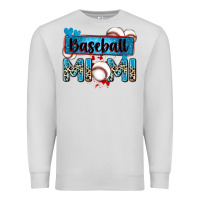 Dove Grey baseball mimi with leopard Premium Sweatshirt - Zillion Design Studio