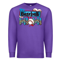 Purple baseball mimi with leopard Premium Sweatshirt - Zillion Design Studio