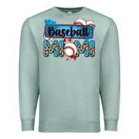 Seafoam baseball mimi with leopard Premium Sweatshirt - Zillion Design Studio