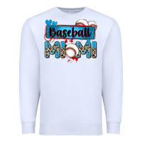 White baseball mimi with leopard Premium Sweatshirt - Zillion Design Studio