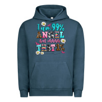 Pigment Midnight Navy i am  99 angel but ohh that Urban Hoodie - AdoDesignShop