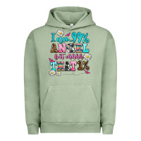 Pigment Oil Green i am  99 angel but ohh that Urban Hoodie - AdoDesignShop