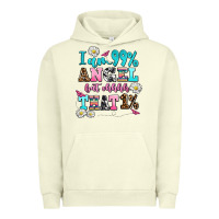 Pigment Pistachio i am  99 angel but ohh that Urban Hoodie - AdoDesignShop