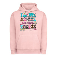Pigment Salmon i am  99 angel but ohh that Urban Hoodie - AdoDesignShop