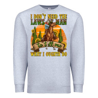 Heather Grey western rodeo Premium Sweatshirt - texasbilliewilder